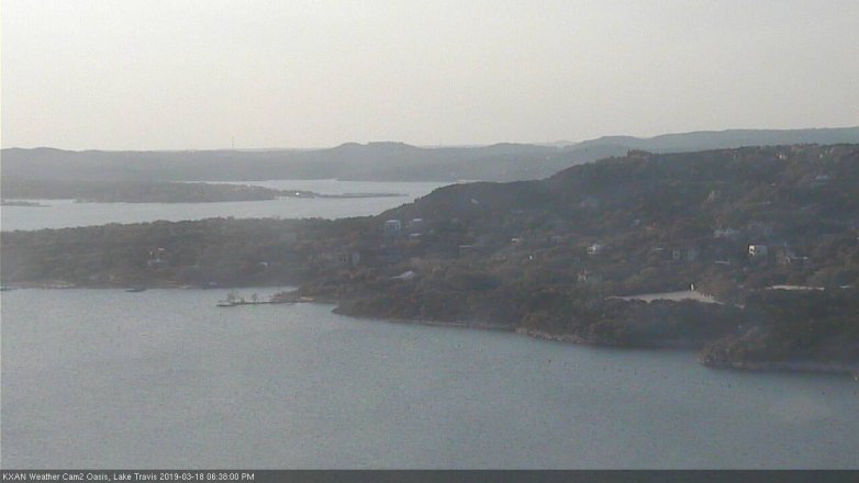 Lake Travis webcam, March 18, 2019 5:40 PM CT