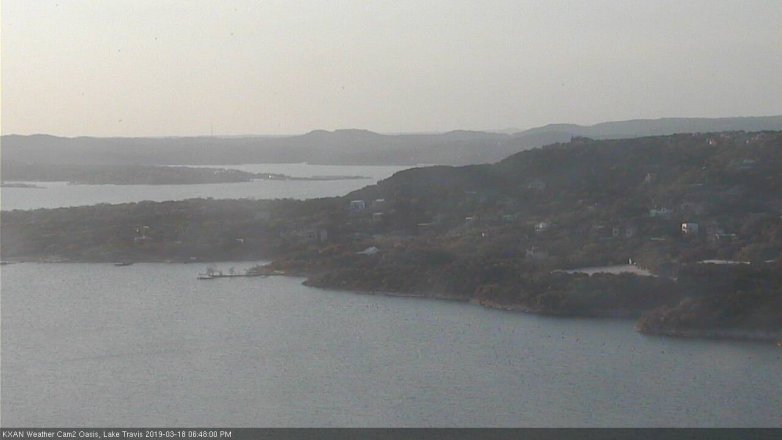 Lake Travis webcam, March 18, 2019 5:50 PM CT
