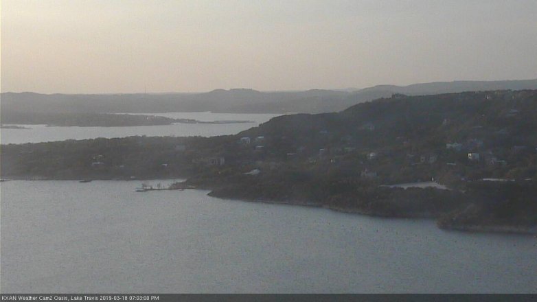 Lake Travis webcam, March 18, 2019 6:05 PM CT