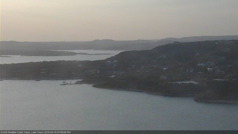 Lake Travis webcam, March 18, 2019 6:10 PM CT