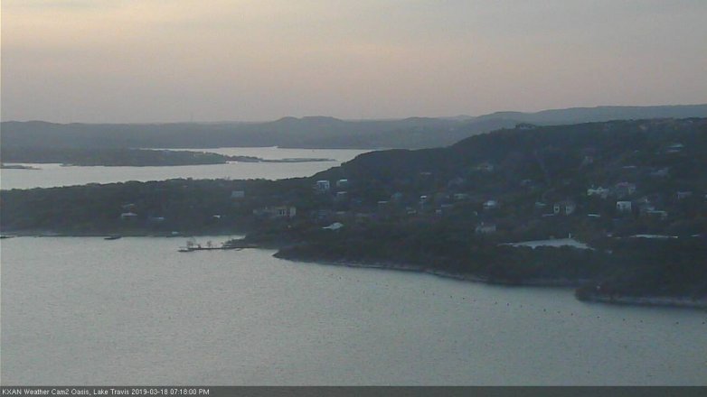 Lake Travis webcam, March 18, 2019 6:20 PM CT