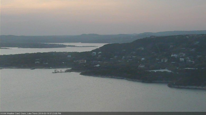 Lake Travis webcam, March 18, 2019 6:25 PM CT