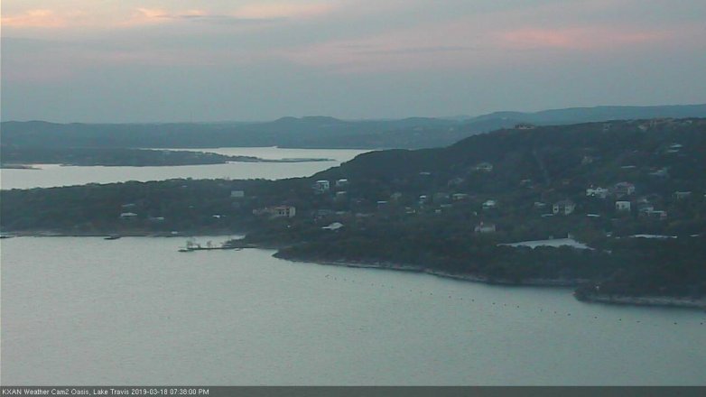 Lake Travis webcam, March 18, 2019 6:40 PM CT
