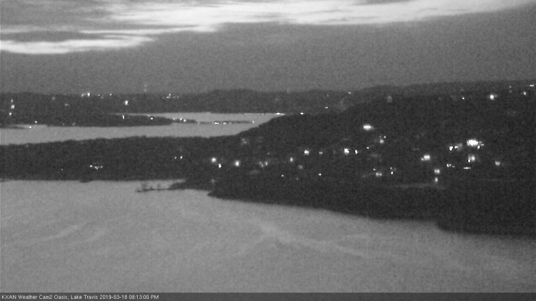 Lake Travis webcam, March 18, 2019 7:15 PM CT