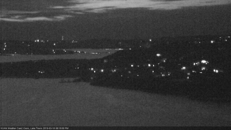 Lake Travis webcam, March 18, 2019 7:20 PM CT