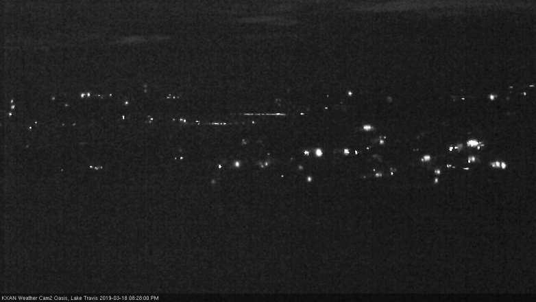 Lake Travis webcam, March 18, 2019 7:30 PM CT