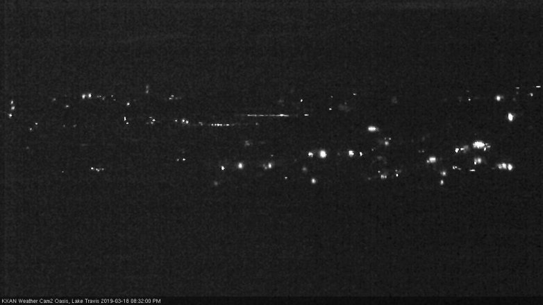 Lake Travis webcam, March 18, 2019 7:35 PM CT