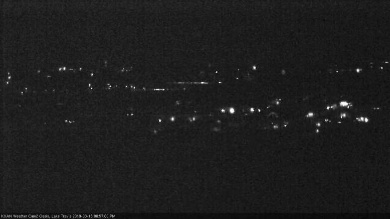 Lake Travis webcam, March 18, 2019 8:00 PM CT