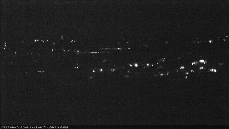 Lake Travis webcam, March 18, 2019 8:05 PM CT