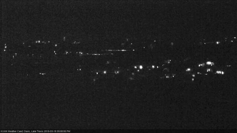 Lake Travis webcam, March 18, 2019 8:10 PM CT