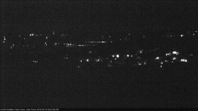 Lake Travis webcam, March 18, 2019 8:25 PM CT