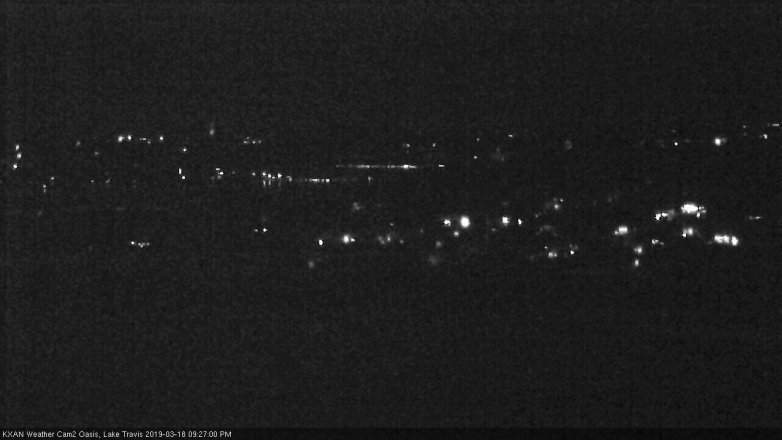 Lake Travis webcam, March 18, 2019 8:30 PM CT