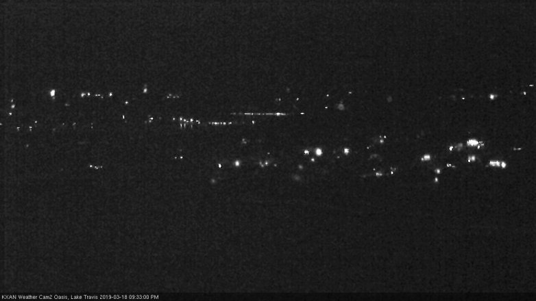 Lake Travis webcam, March 18, 2019 8:35 PM CT