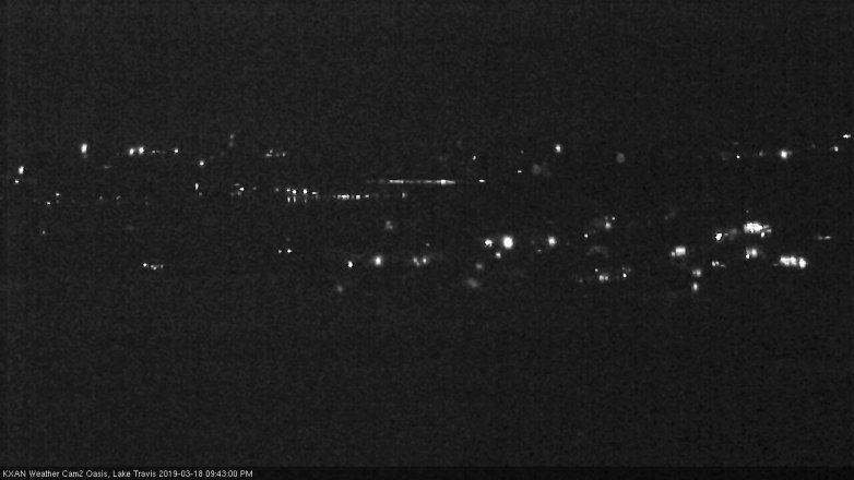 Lake Travis webcam, March 18, 2019 8:45 PM CT