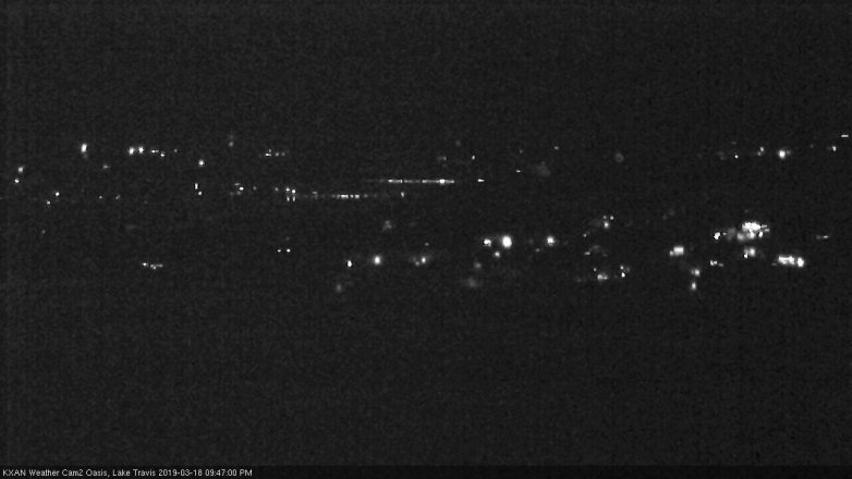 Lake Travis webcam, March 18, 2019 8:50 PM CT