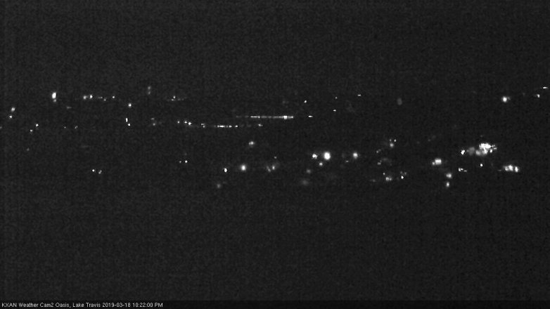 Lake Travis webcam, March 18, 2019 9:25 PM CT