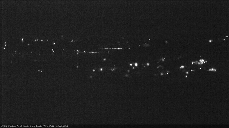 Lake Travis webcam, March 18, 2019 9:40 PM CT