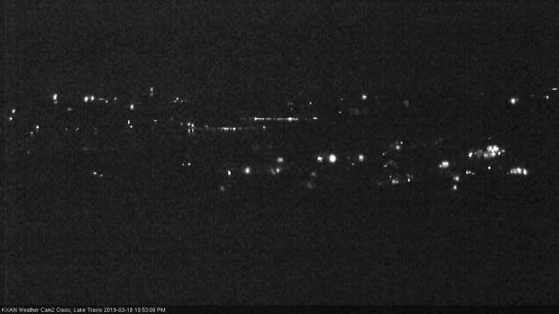 Lake Travis webcam, March 18, 2019 9:55 PM CT