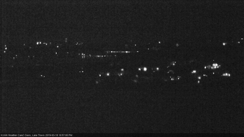 Lake Travis webcam, March 18, 2019 10:00 PM CT