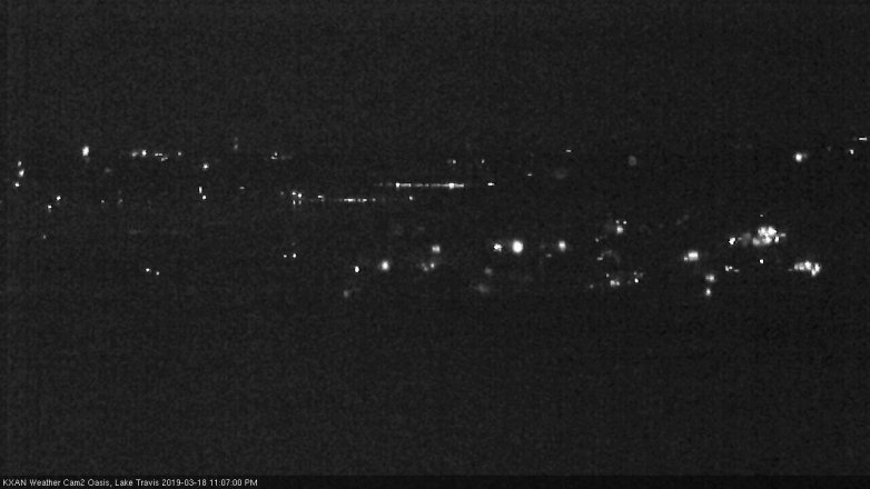 Lake Travis webcam, March 18, 2019 10:10 PM CT