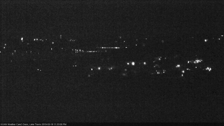 Lake Travis webcam, March 18, 2019 10:35 PM CT