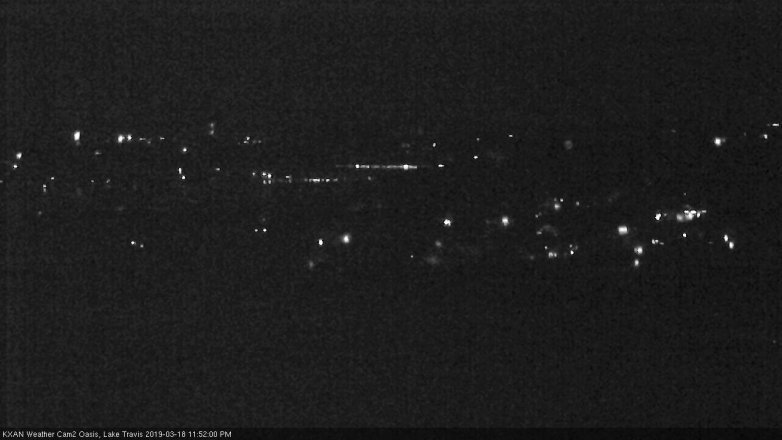 Lake Travis webcam, March 18, 2019 10:55 PM CT
