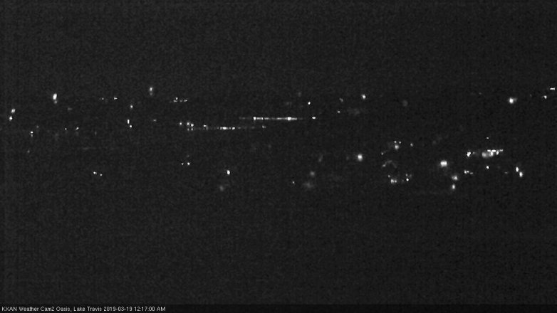 Lake Travis webcam, March 18, 2019 11:20 PM CT