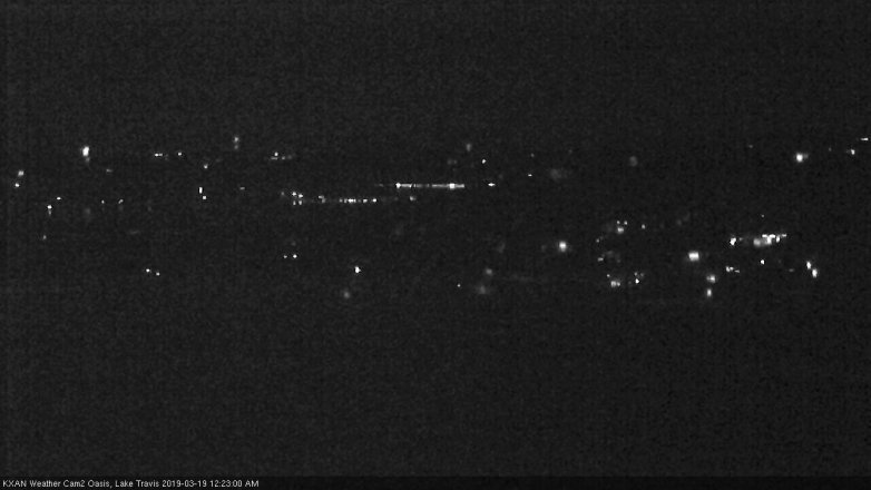 Lake Travis webcam, March 18, 2019 11:25 PM CT