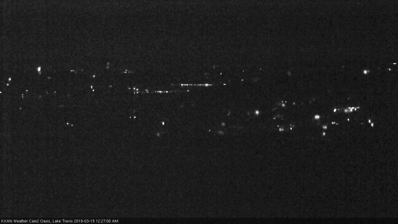 Lake Travis webcam, March 18, 2019 11:30 PM CT