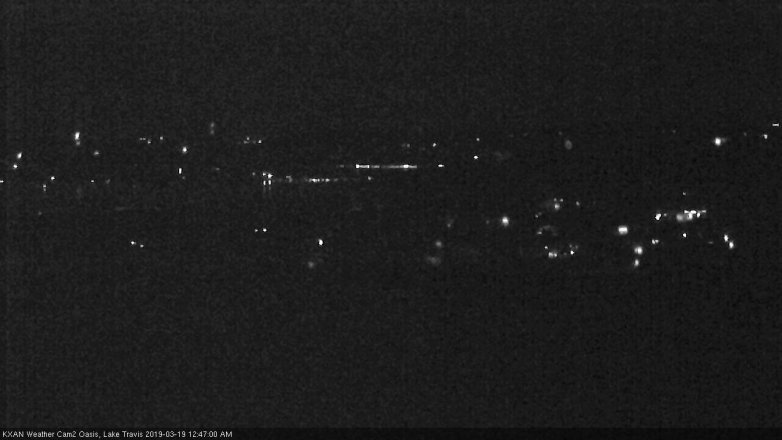 Lake Travis webcam, March 18, 2019 11:50 PM CT