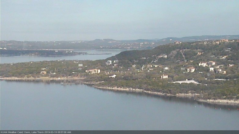 Lake Travis webcam, March 19, 2019 9:00 AM CT