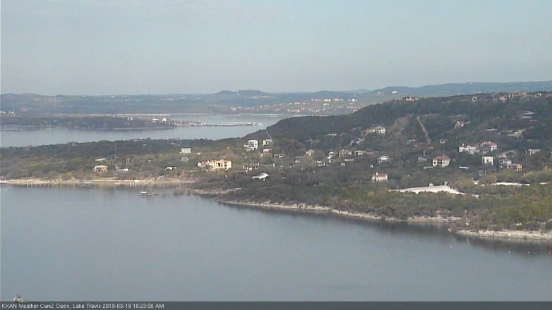 Lake Travis webcam, March 19, 2019 9:25 AM CT
