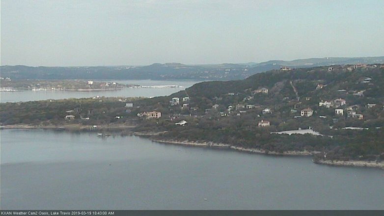 Lake Travis webcam, March 19, 2019 9:45 AM CT