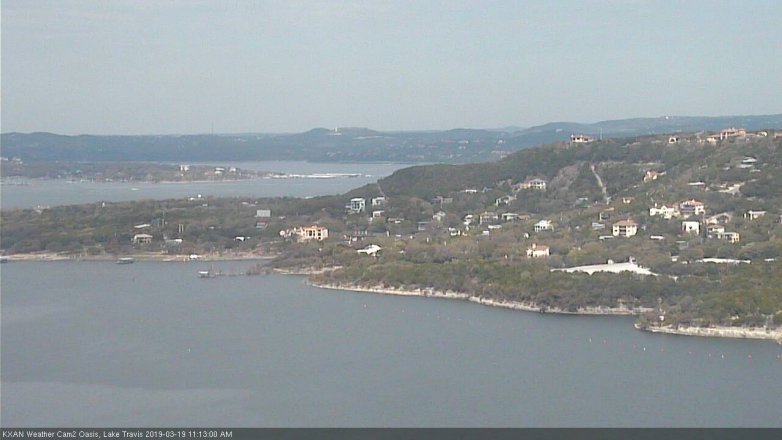 Lake Travis webcam, March 19, 2019 10:15 AM CT