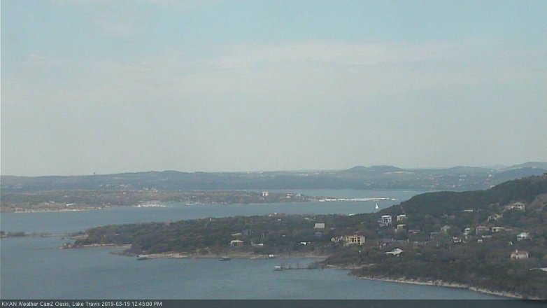 Lake Travis webcam, March 19, 2019 11:45 AM CT