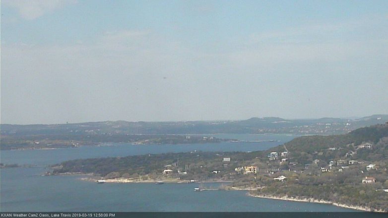 Lake Travis webcam, March 19, 2019 12:00 PM CT