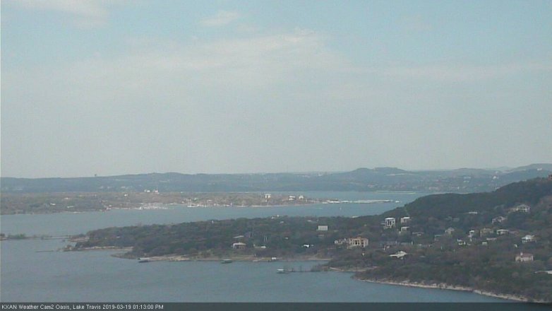 Lake Travis webcam, March 19, 2019 12:15 PM CT