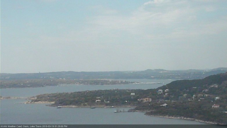 Lake Travis webcam, March 19, 2019 12:30 PM CT