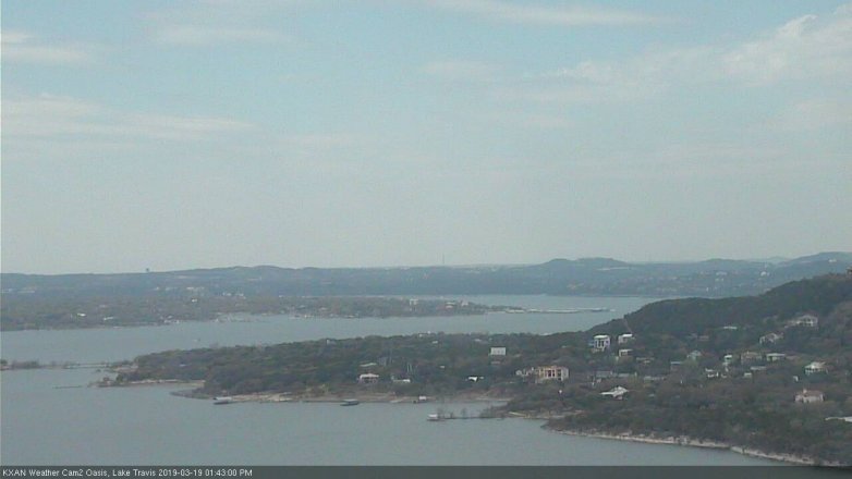 Lake Travis webcam, March 19, 2019 12:45 PM CT
