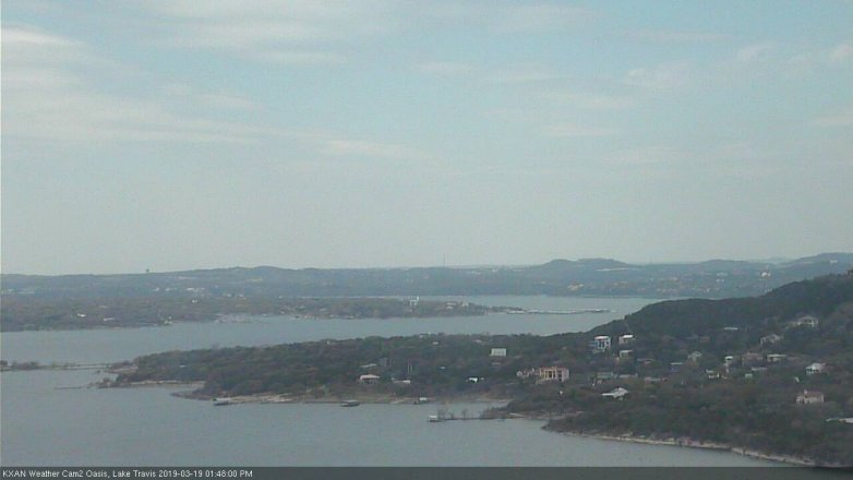 Lake Travis webcam, March 19, 2019 12:50 PM CT