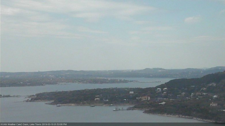 Lake Travis webcam, March 19, 2019 12:55 PM CT