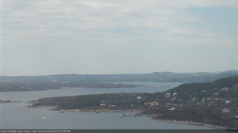 Lake Travis webcam, March 19, 2019 1:10 PM CT