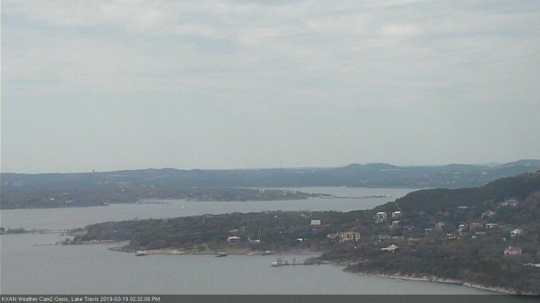 Lake Travis webcam, March 19, 2019 1:35 PM CT
