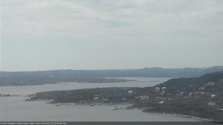 Lake Travis webcam, March 19, 2019 1:40 PM CT