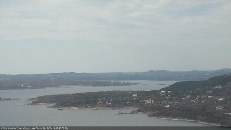 Lake Travis webcam, March 19, 2019 1:45 PM CT