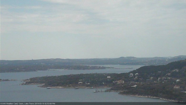 Lake Travis webcam, March 19, 2019 1:55 PM CT