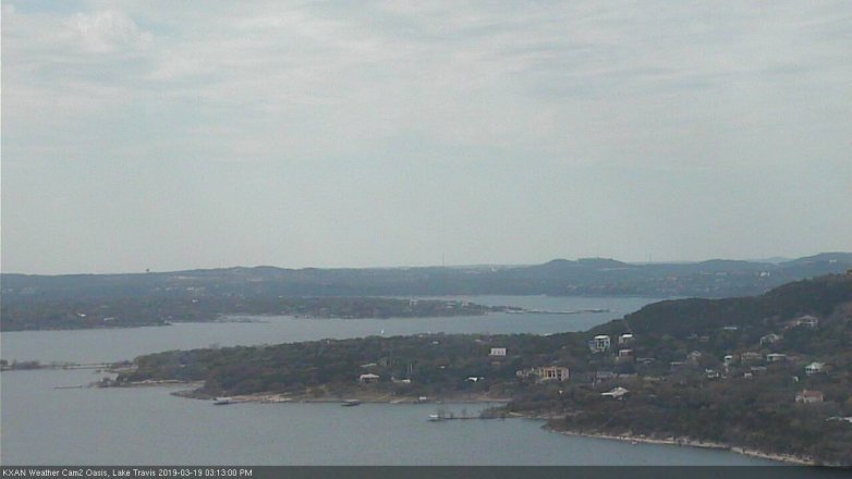 Lake Travis webcam, March 19, 2019 2:15 PM CT