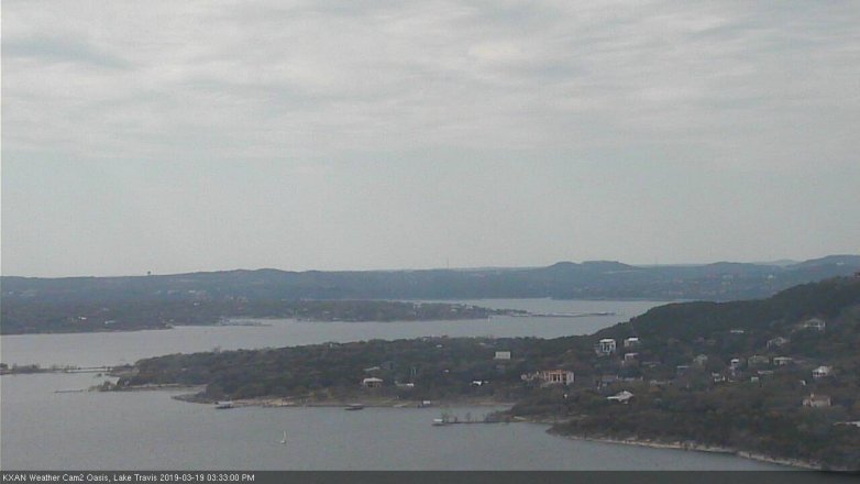 Lake Travis webcam, March 19, 2019 2:35 PM CT