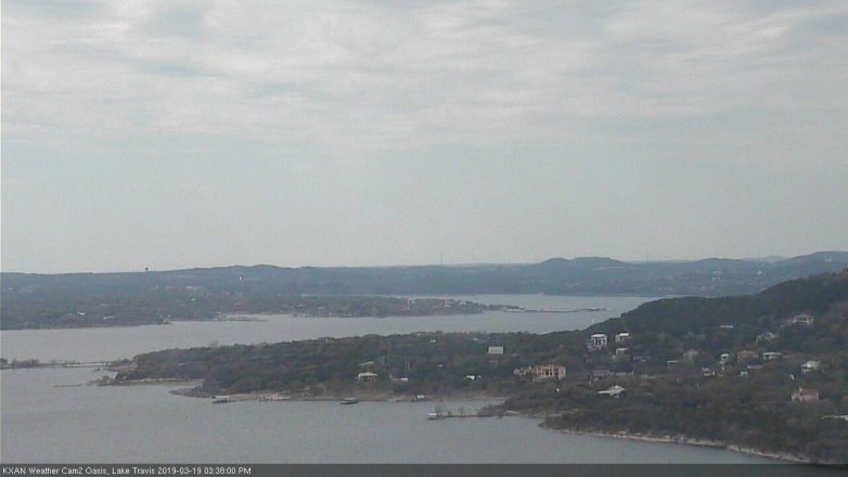 Lake Travis webcam, March 19, 2019 2:40 PM CT