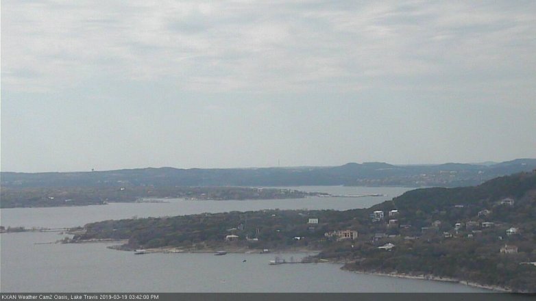 Lake Travis webcam, March 19, 2019 2:45 PM CT